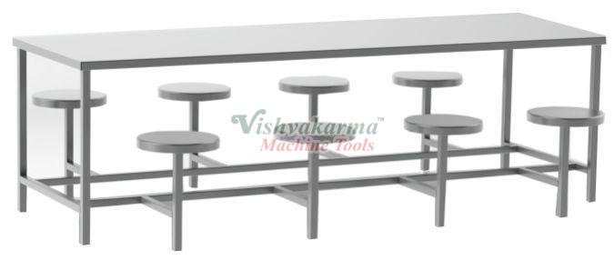 8 Seater Stainless Steel Dining Table Set