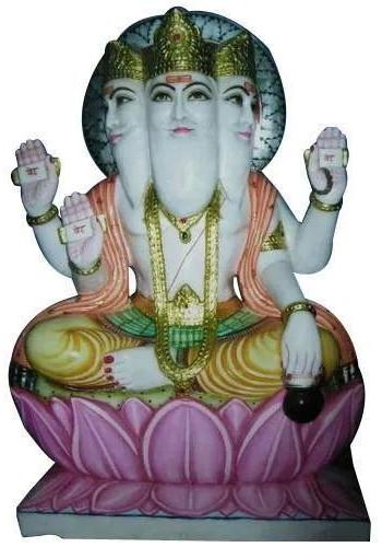 Brahma Ji Marble Statue