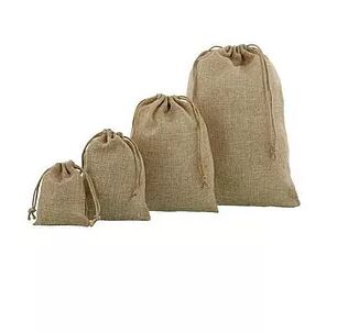 Brown Jute Drawstring Bags