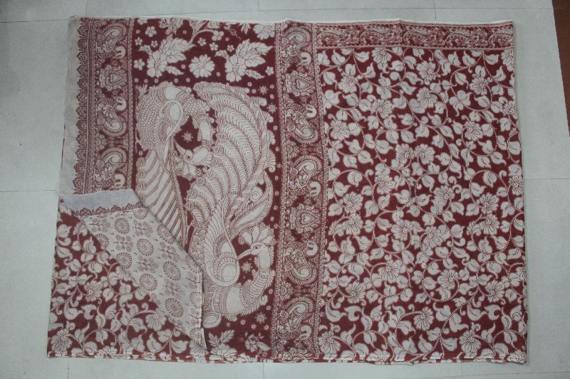 GAJANAN ART Kalamkari Prints Printed Mulmul Cotton Saree, 5.5 m at Rs  340/piece in Rajkot