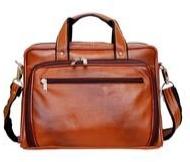 Tan Leather Portfolio Bag