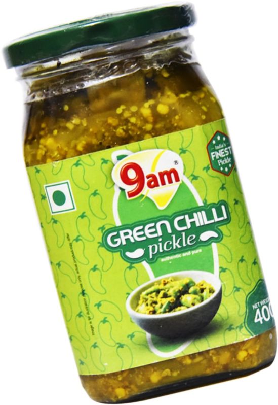 400gm 9am Green Chilli Pickle