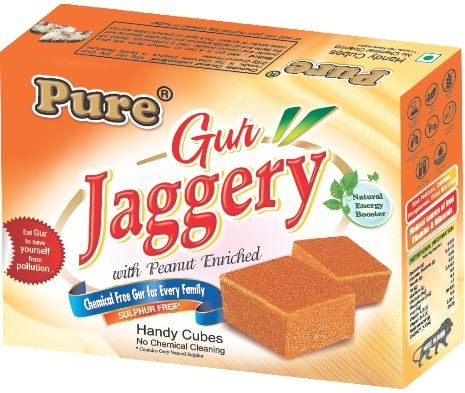 500gm Pure Jaggery Cubes with Peanut Enriched