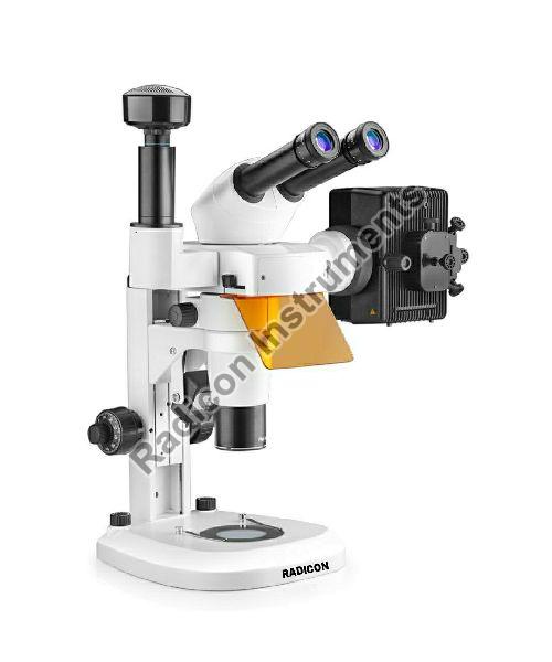 Radicon-Trinocular Fluorescence Stereo Zoom Microscope (Premium- 9000 RFT Zoom)