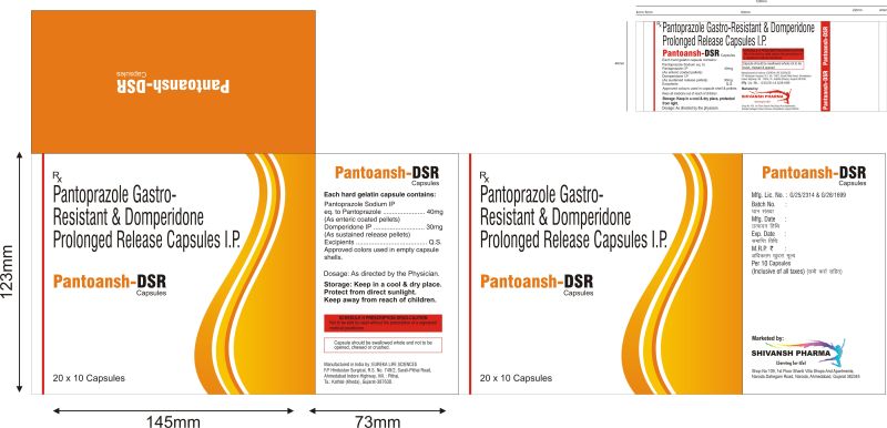 Pantoprazole Gastro-Resistant and Domperidone Prolonged Release Capsules