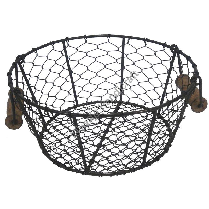 Rectangular Iron Basket with Handle