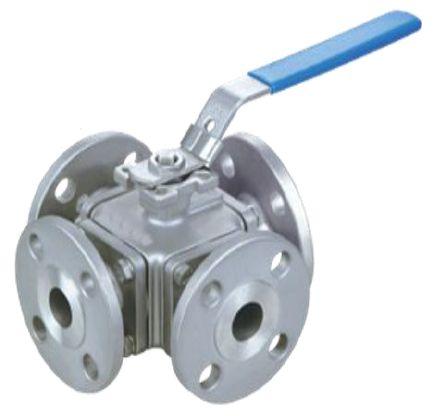 4 Way Ball Valve Flanged End
