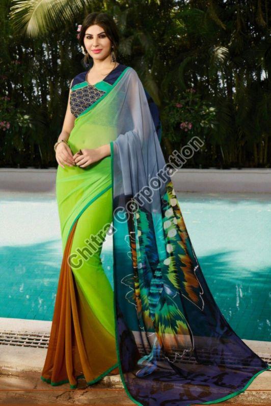 Printed Georgette Saree