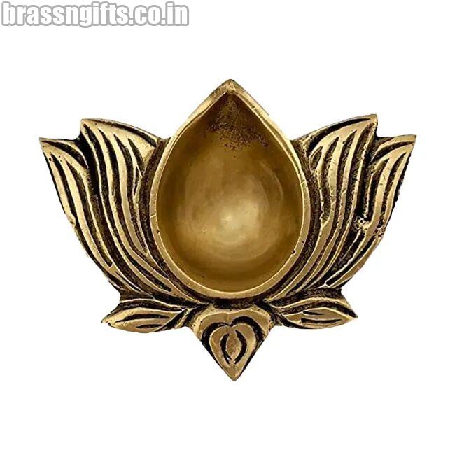 Lotus Shape Brass Diya