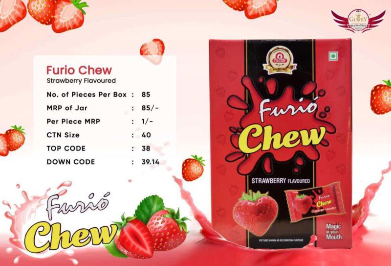 Furio Chew Strawberry Flavoured Toffee