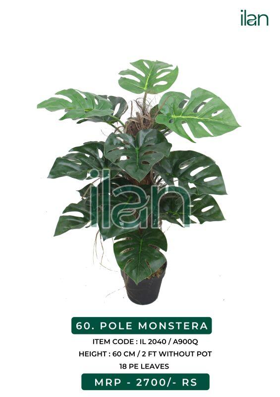 pole monstera artificial plant