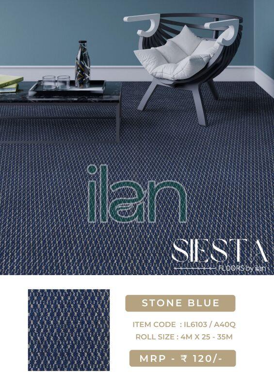 stone blue wall to wall carpets