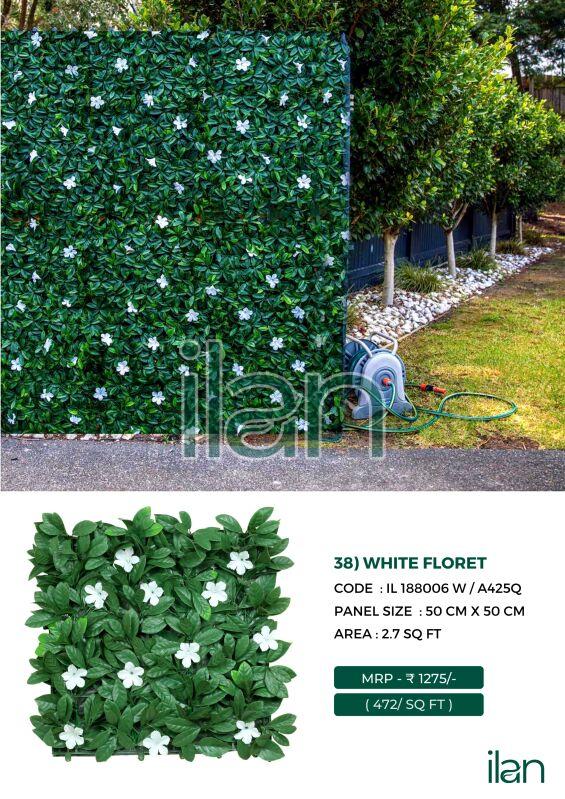 white floret artificial green walls