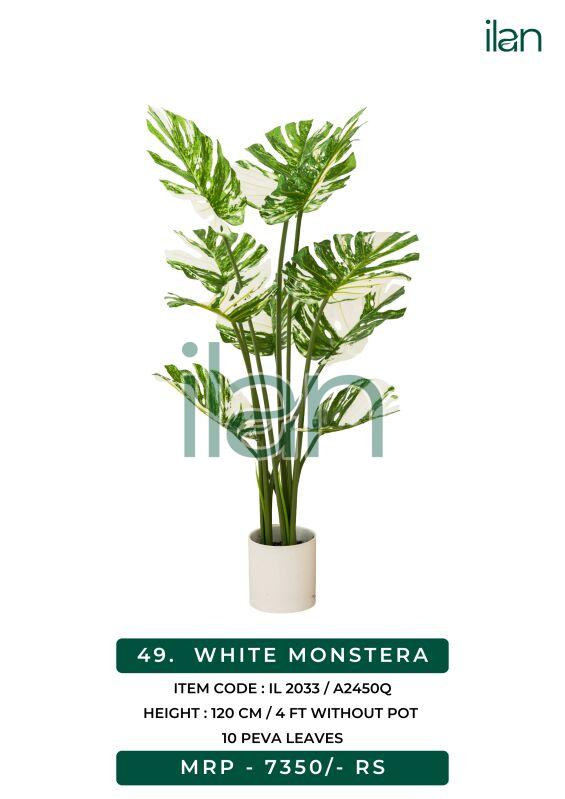 white monstera decorative artificial plants