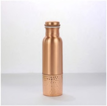 Bottom Hammered Copper Water Bottle