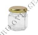 45 ML HEXAGONAL GLASS JAR