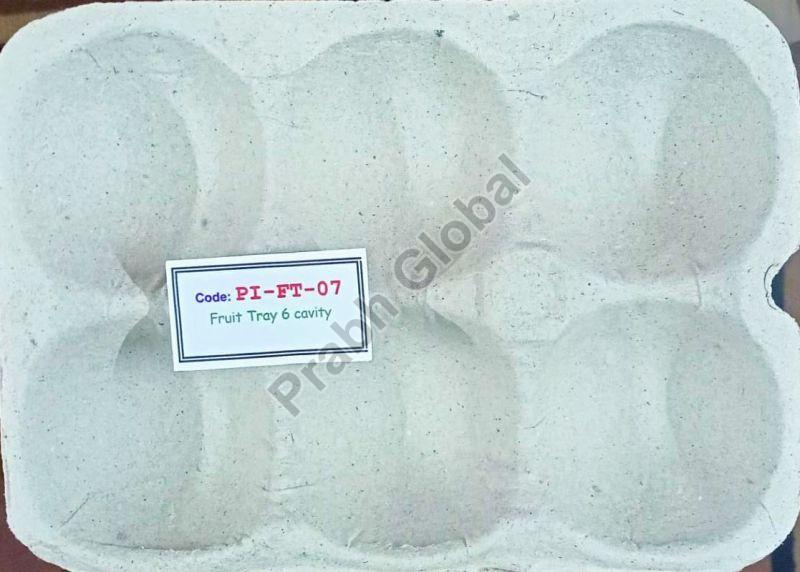 6 Piece Paper Pulp Moulded Fruit Tray