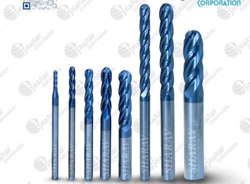 4 Flute Solid Carbide Spiral Ballnose Endmill Bit