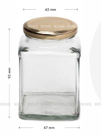 250ml Square ITC Glass Jar