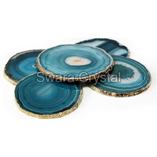 Perpal agate tea coaster set