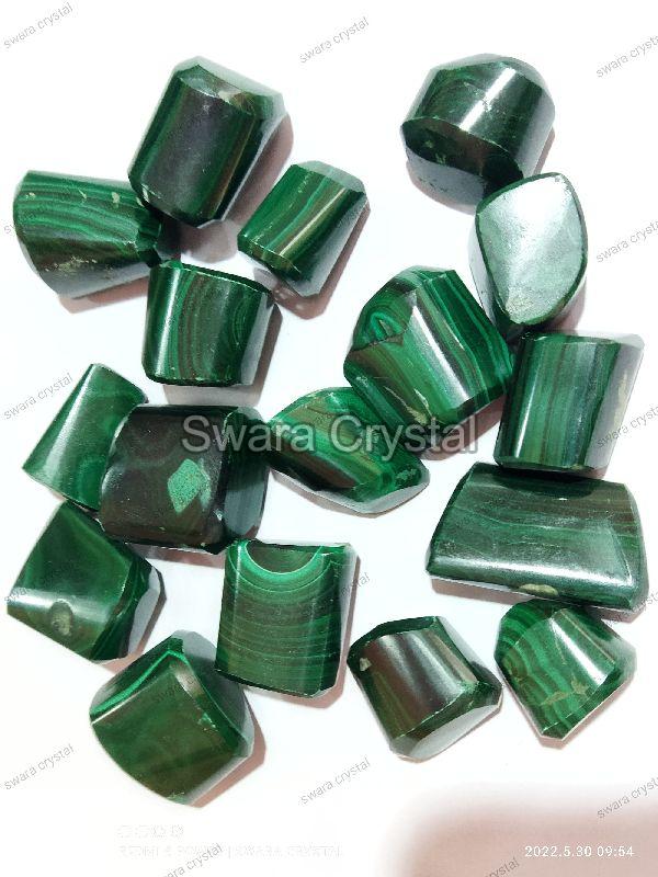Green melechite pebble stone