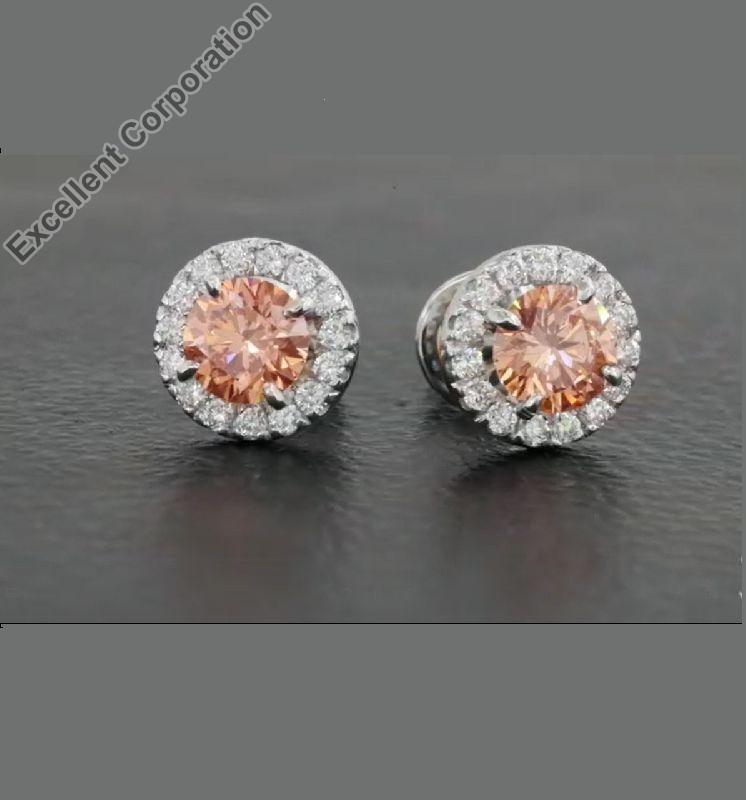 HPHT VVS VS Pink Diamond Earrings
