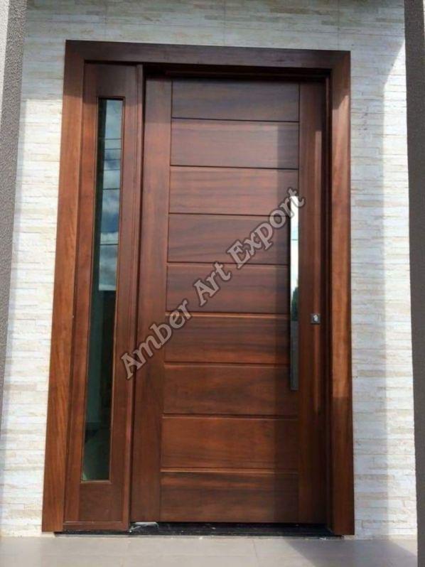 Solid Wood Door with Glass Panel
