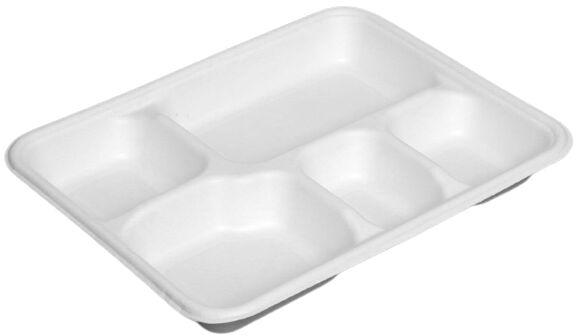 5 Compartment Bagasse Meal Tray