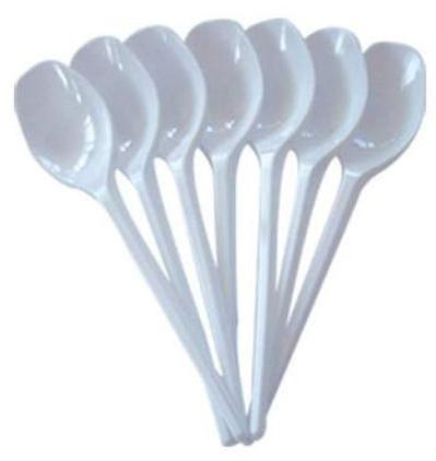 Plastic White Disposable Spoon