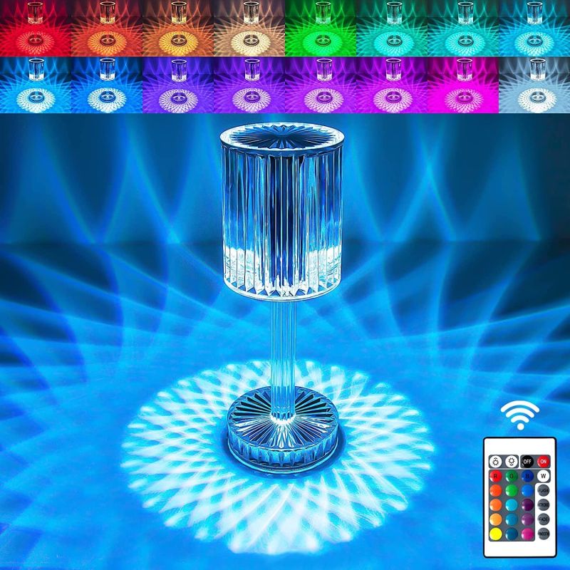 16 Color Crystal Diamond Table Lamp