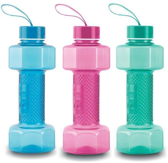 Plastic Dumbbell Shaped Water Bottle
