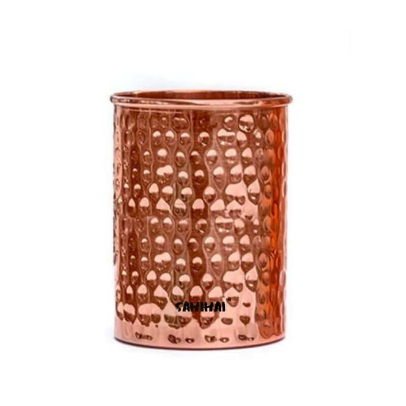 Copper Glass Hammered