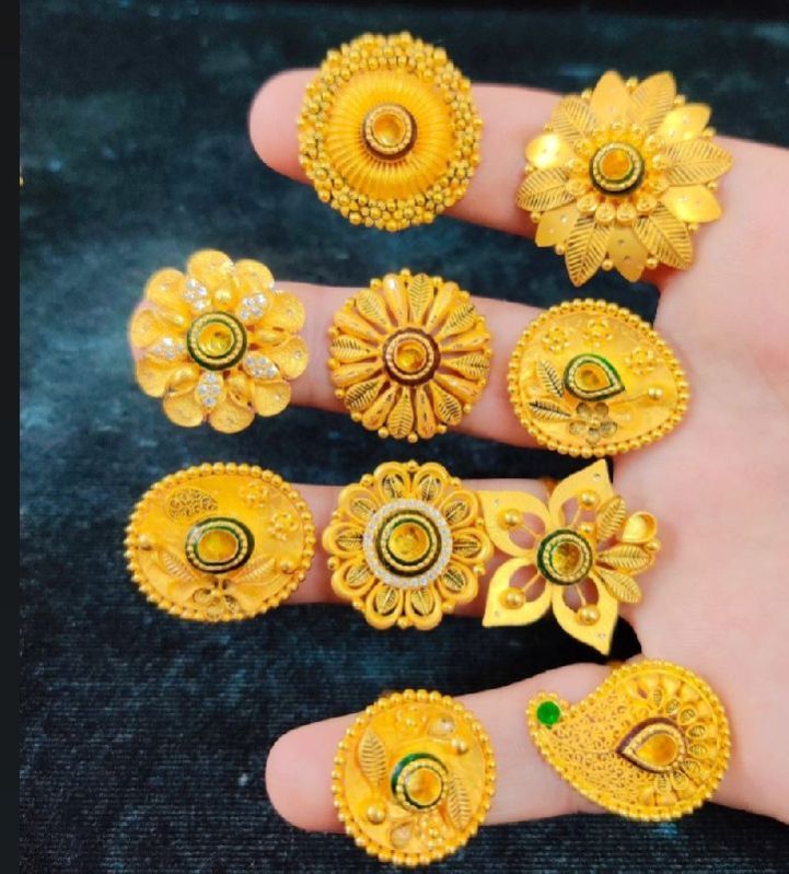Buy Antique Adjustable Ring With Gold Plating 219099 | Kanhai Jewels