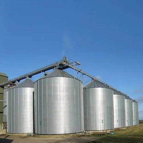 Zincalume Steel Grain Storage Silos