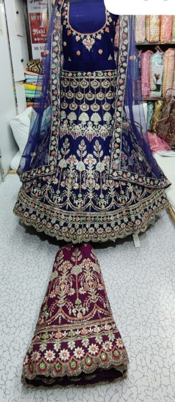 Semi Stitched Wedding Wear Lehenga Choli