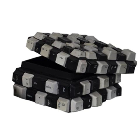 Computer Keyboard Keys Square Gift Box