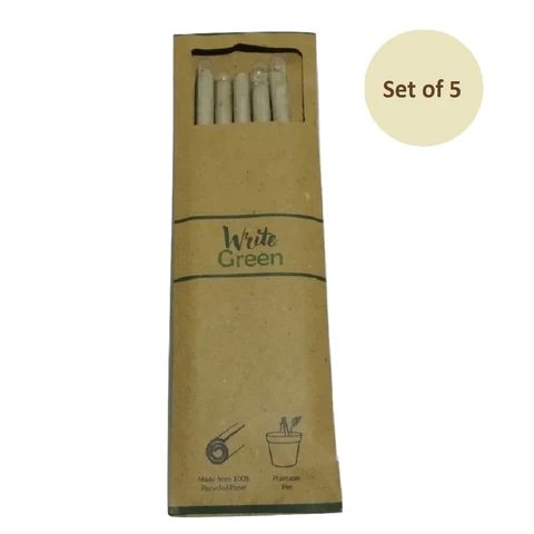 Write Green Plantable Recycled Unbleached Paper Pen