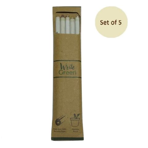 Write Green Plantable Recycled White Paper Pencil