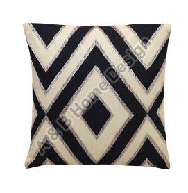 Manual Embroidered Ikat Cushion Cover