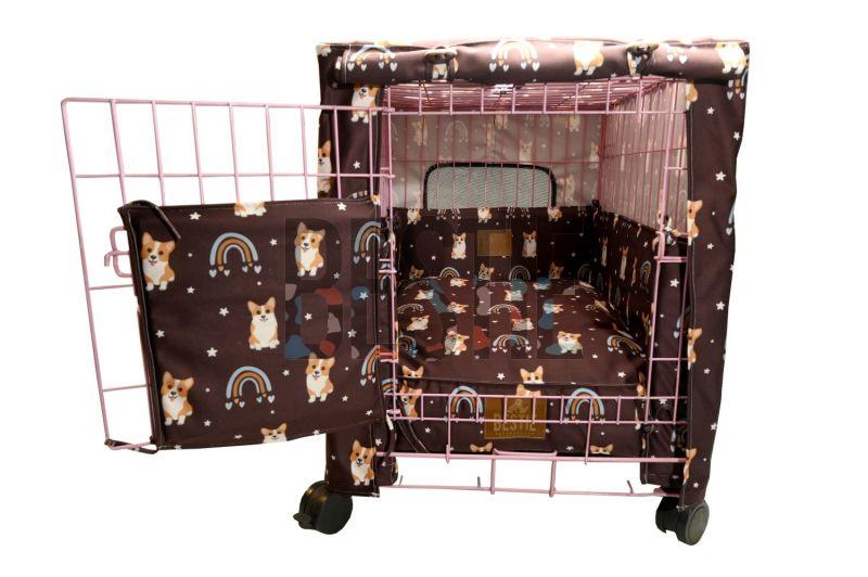 42 Inch  PET Combo Brown Dog Cage