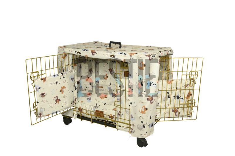 24 Inch PET Combo Creamy  Dog Cage