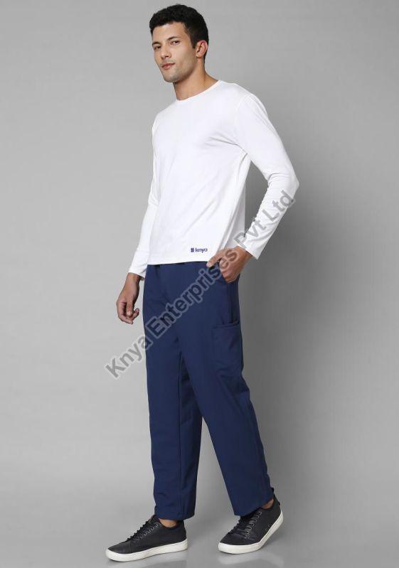 Knya Mens White Melange Full Sleeve Underscrub