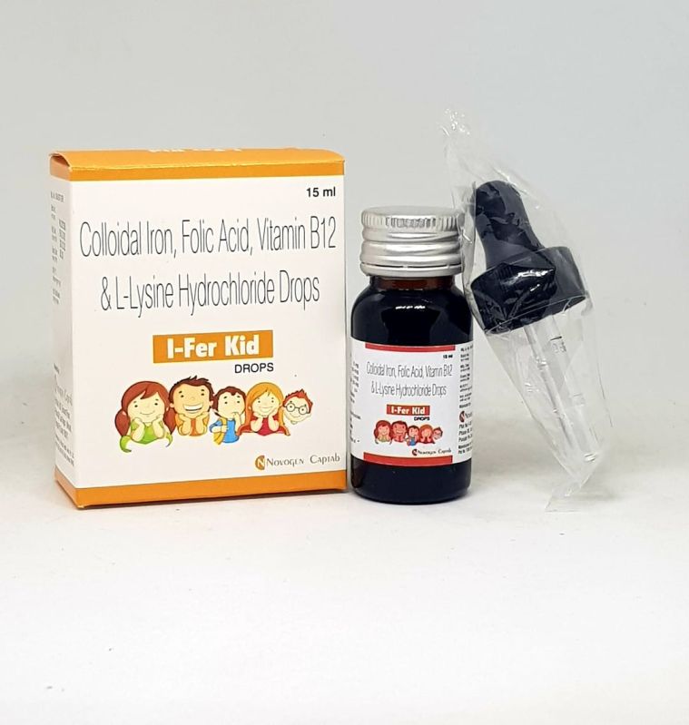 Colloidal Iron, Folic Acid, Vitamin B12 and L-lysine Hydrochloride Drops