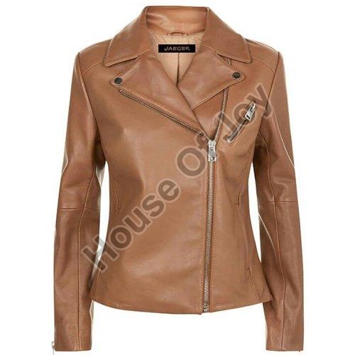 Brown Ladies Leather Jacket