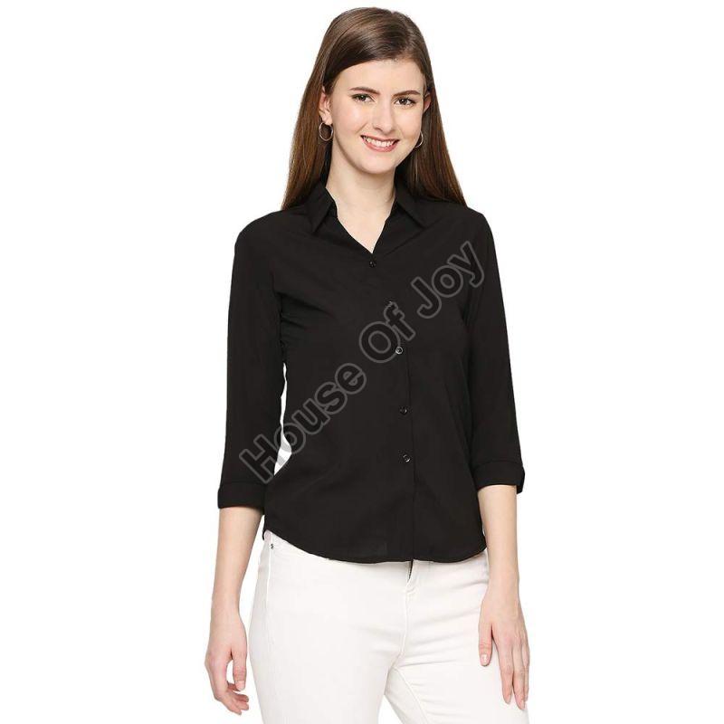 Ladies Black Formal Shirt