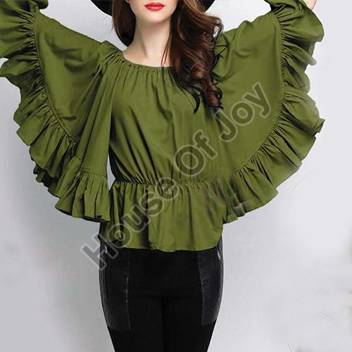 Ladies Ruffled Wing Top