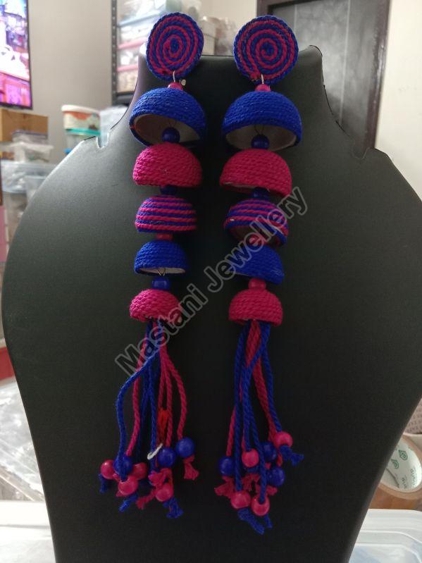Handmade Silk Thread Earrings