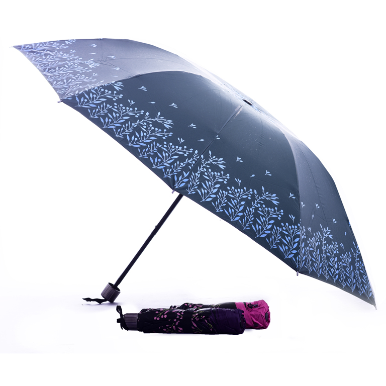 Satin Print Two Fold Umbrella