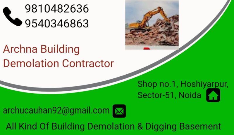 all demolition digging basement excavation service