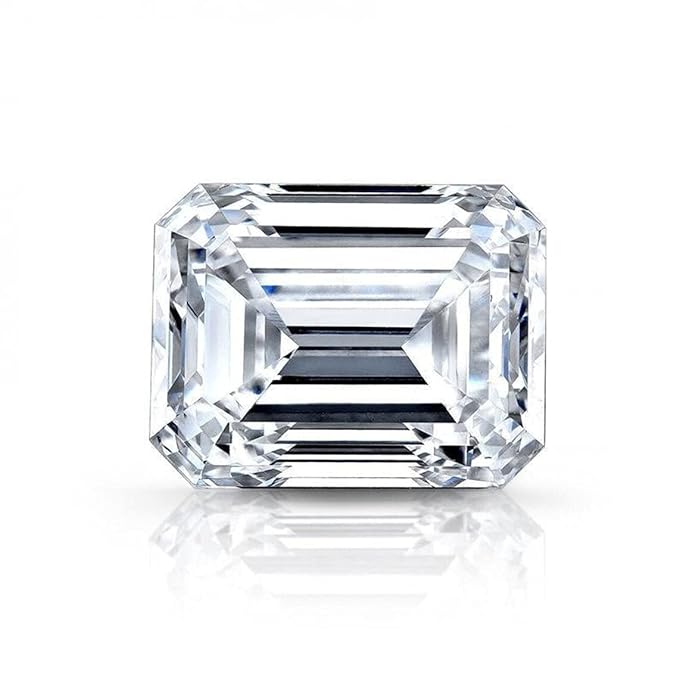 IGI Certified CVD Lab Grown Solitaire Emerald Cut Diamonds